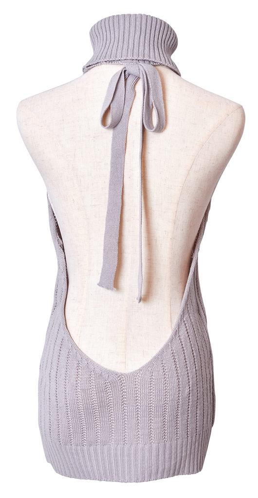 Clearstone SecretRose Cosplay Halloween Sexy Knit Open Gray Women's