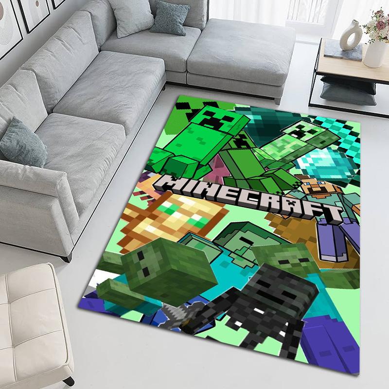 Minecraft Night Village Adventure Carpet Living Room And Bedroom Mats Home Decor Fashion Office Chair Cushion Room