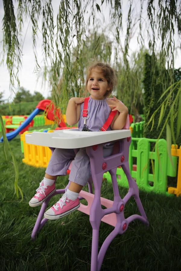 King children's feeding chair - turquoise