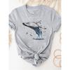 Print T Shirt Short Sleeve Summer Clothes Women Clothing Gray Owl Love Style Trend Cute Basic Tee Top Fashion Graphic T-shirt