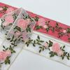 1 Yards Ethnic Style Embroidery Lace Flower Organza Embroidery Hanfu Clothing Accessories Ribbon Accessories