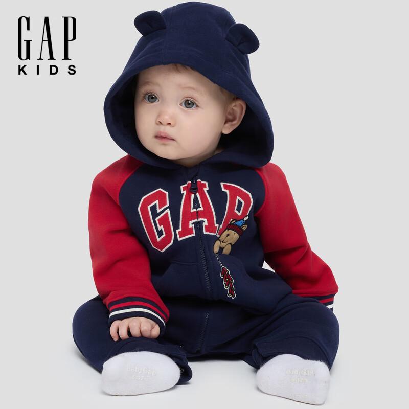 Gap Флисовый комбинезон с капюшоном и 3D-ушками для малыша 66/44