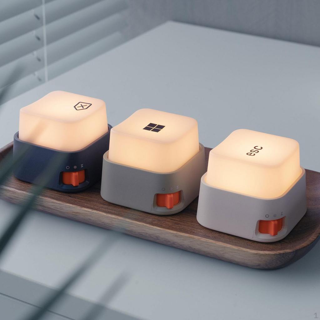 Key Cap Night Light Bedside Lamp Compact Gift Decoration Ornament Table for Desktop Indoor