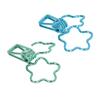 100 Pcs  Clips Hollow Cute Flower Shape Sturdy Metal Small  Clips for Office Documents A