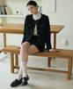 Bye Bye Seop [Set] Tweed Wool Jacket + Mini Skirt Black