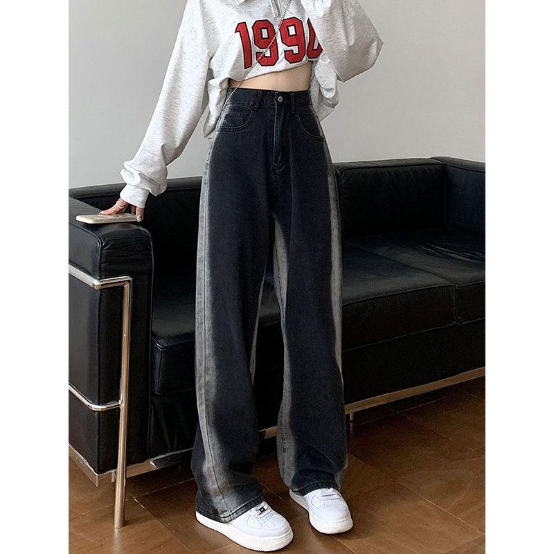 

Женские джинсы с высокой посадкой в стиле ретро, зимний американский стиль, прямой крой слим, не облегающие, с флисом для тепла 2XL (135-155 lbs)