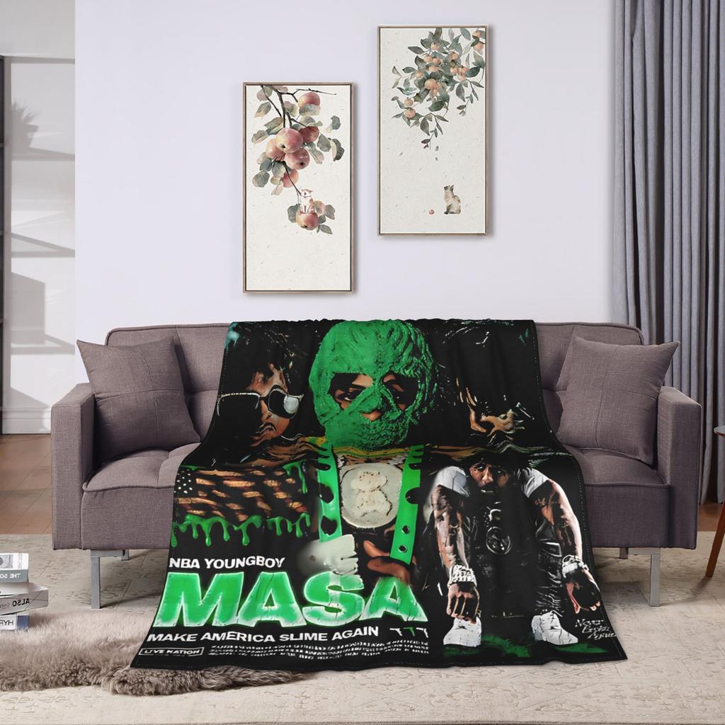YoungBoy Never Broke Again Blanket Travel Flannel Bedding Throws For Living Room Soft Warm Custom Quality Bedspread Gift Idea