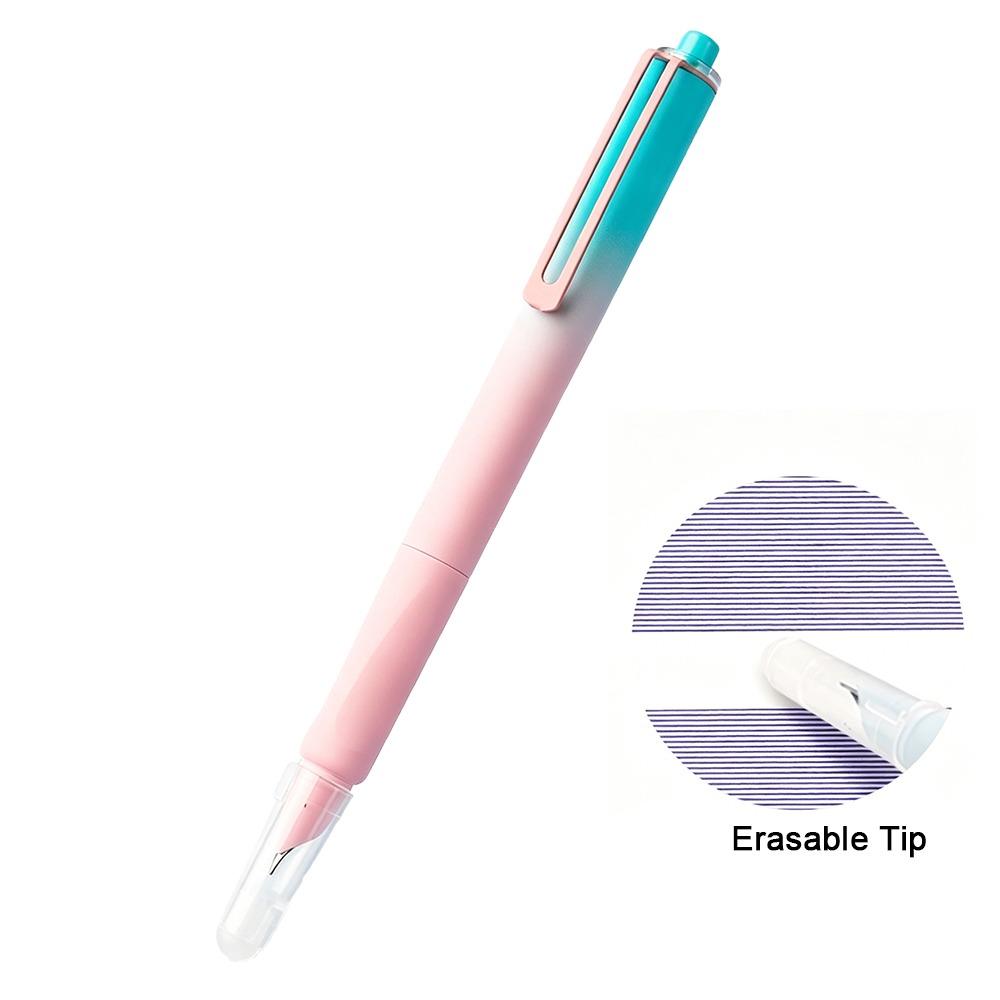 Replaceable Ink Magic Pen With Eraser Replaceable Ink Capsule Pen Press Fountain Pen  Stationery