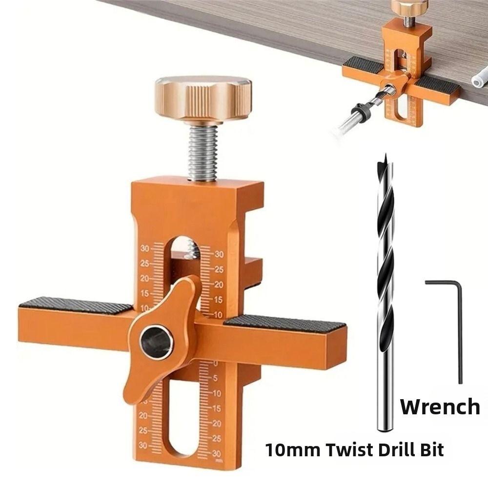 2 In 1 Cabinet Door Installation Positioner Adjustable Quick Positioning Rebounder Punched Mounting Jig Stable Clamping