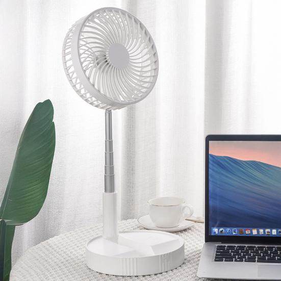 Trådløs Sammenleggbar Vifte med Fjernkontroll Sterk Luftstrøm Lav Støy Energisparende Oppladbar Justerbar Høyde Kjølevifte
