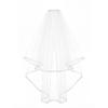 European Double Layer Tulle Bridal Veils with Hair Comb for Weddings & Bachelorette Parties