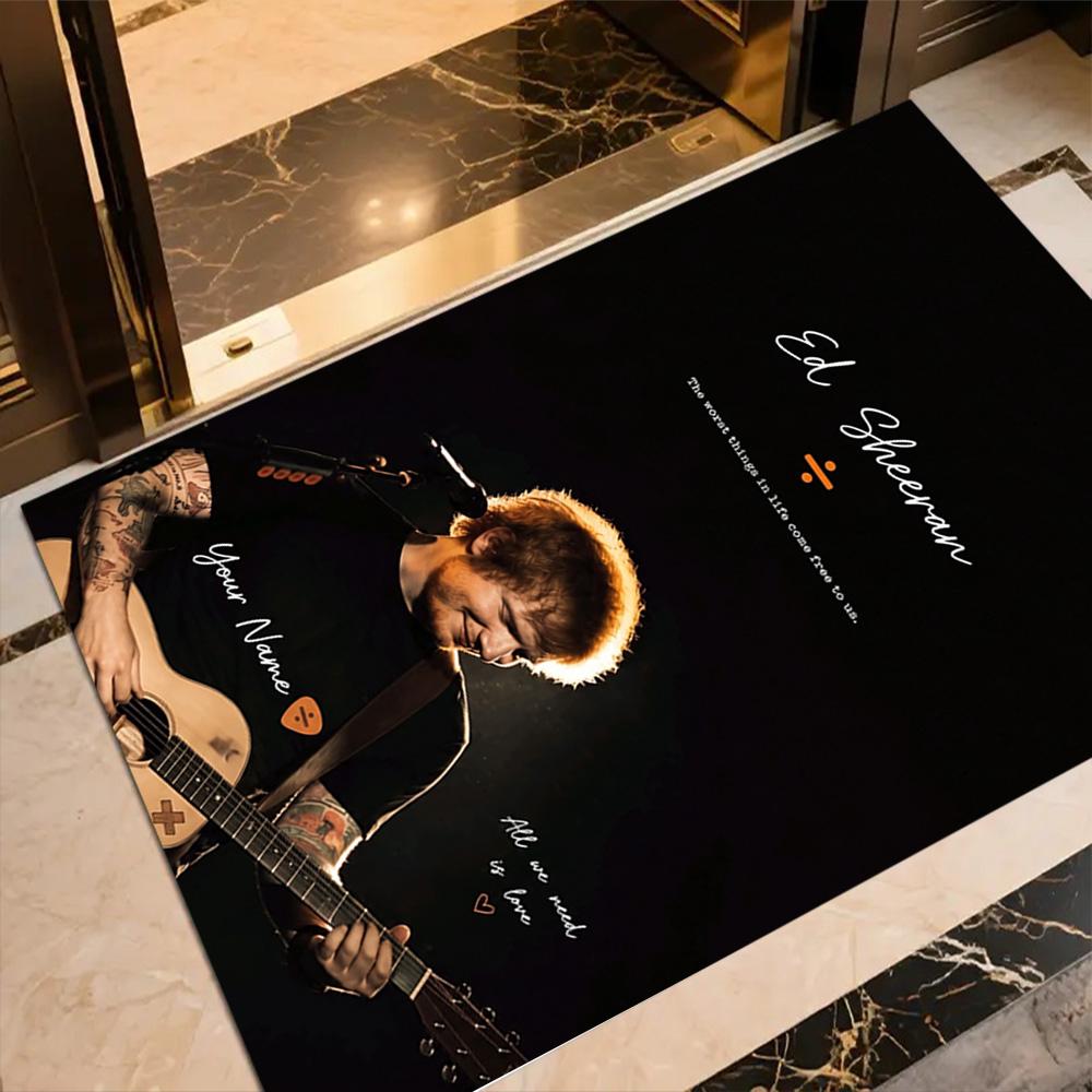 Sheeran Customized Name Floor Rug Office Rug Perfect for Balcony Foyer Entryway Playrooms Antislip Carpet Office home decor Spiritual Gift