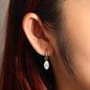 WUIHA 925 Sterling Silver 5 * 10 MM Marquise Cut D Color Real GRA Moissanite Diamonds Gemstone Drop Dangle Earrings Fine Jewelry