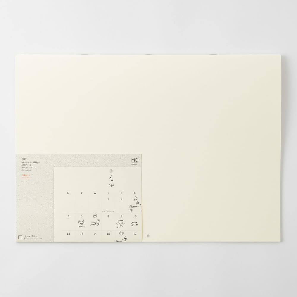 Midori MD Product 2027 Wall A2 31451006 Calendar, Size, Bi-fold,