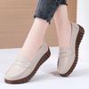 Weiche Mokassins für Damen zum Hineinschlüpfen, lässig, elegant, für den Sommer, atmungsaktives Leder, schwarze Mokassin-Schuhe