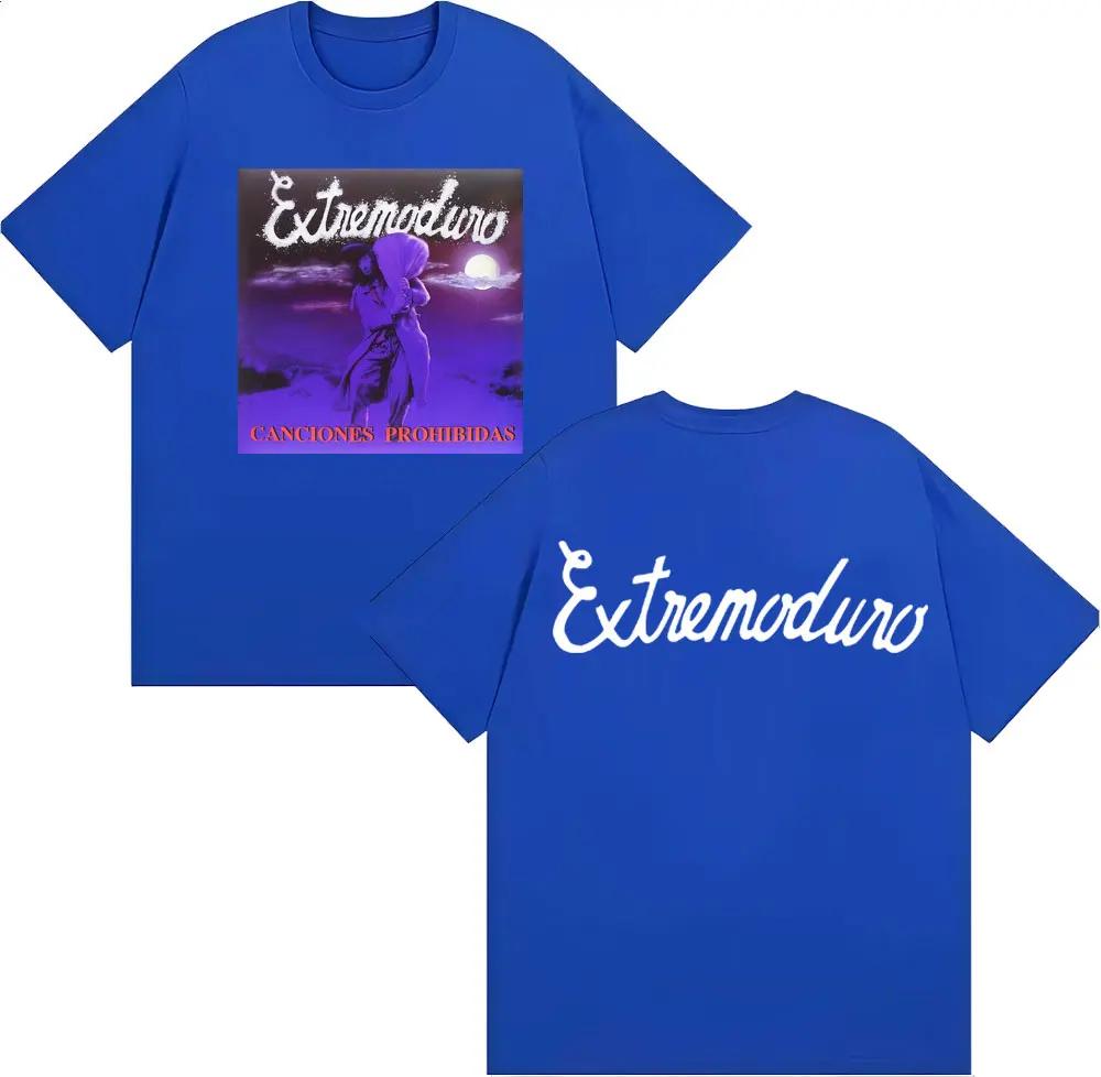 Rock Band Extremoduro Canciones Prohibidas T Shirts Mens Clothing Harajuku Hip Hop Punk T Shirt Cotton Casual Oversized Tshirt