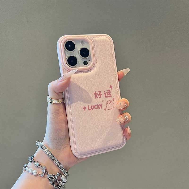 Good luck Tutu is suitable for Apple 17 mobile phone case iphone16pro15 leather pattern 14 air cushion 13/12 anti-drop.