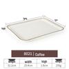 Melamine Rectangular Serving Tray for Cups, Bread, and Cake
