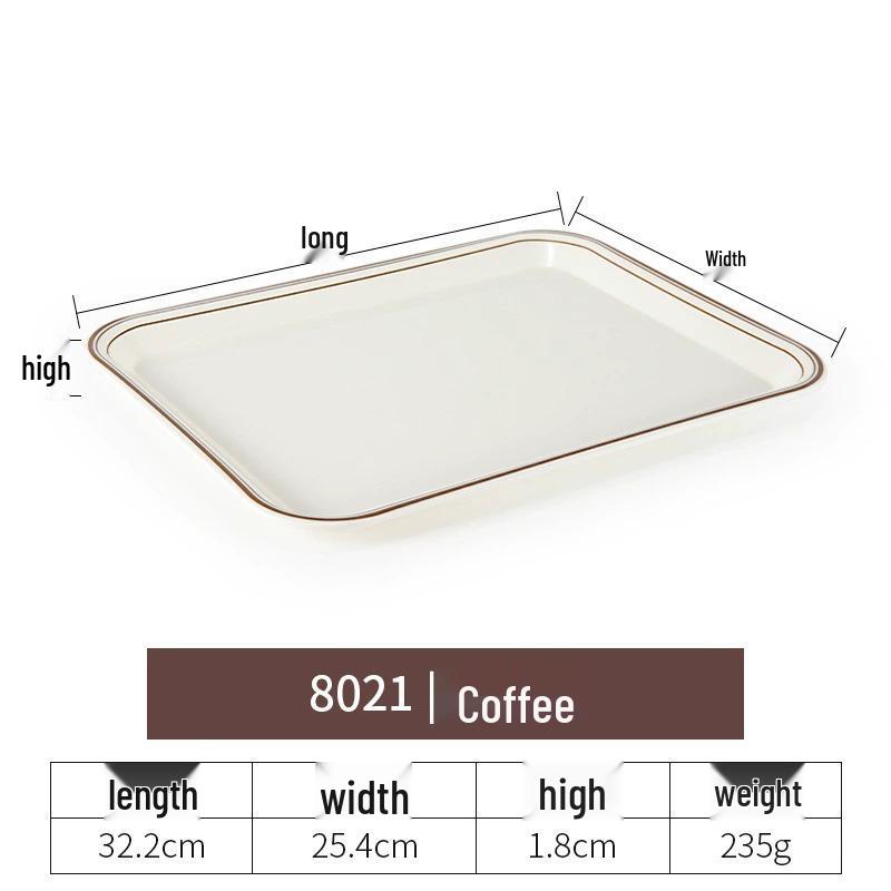 Melamine Rectangular Serving Tray for Cups, Bread, and Cake