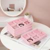 Hot Jewelry Organizer Velvet Jewelry Storage Tray Ring Bracelet Necklace Storage Box Showcase Drawer Organizer Trays Pink 4Pcs