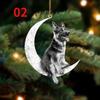 Christmas Decoration Pet Puppy Acrylic Pendant Garland Car Rearview Mirror Dog Hanging Ornaments New Year Tree Home Festoon