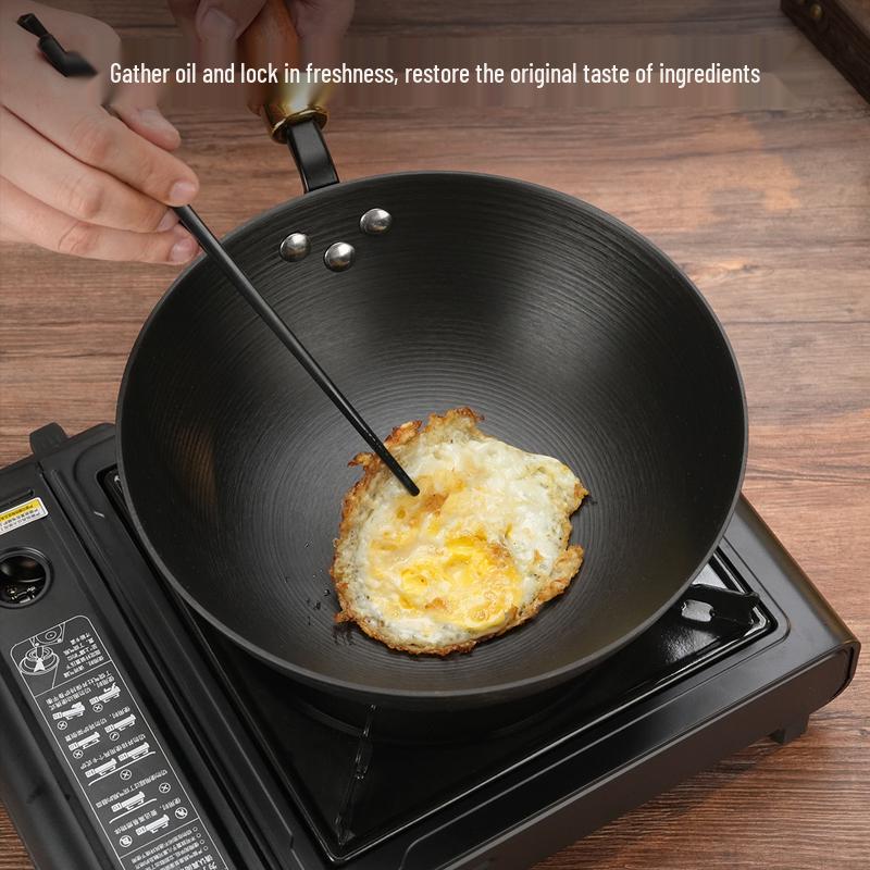 Bagui Craftsman Luchuan Cast Iron Non-Stick Stir-Fry Wok
