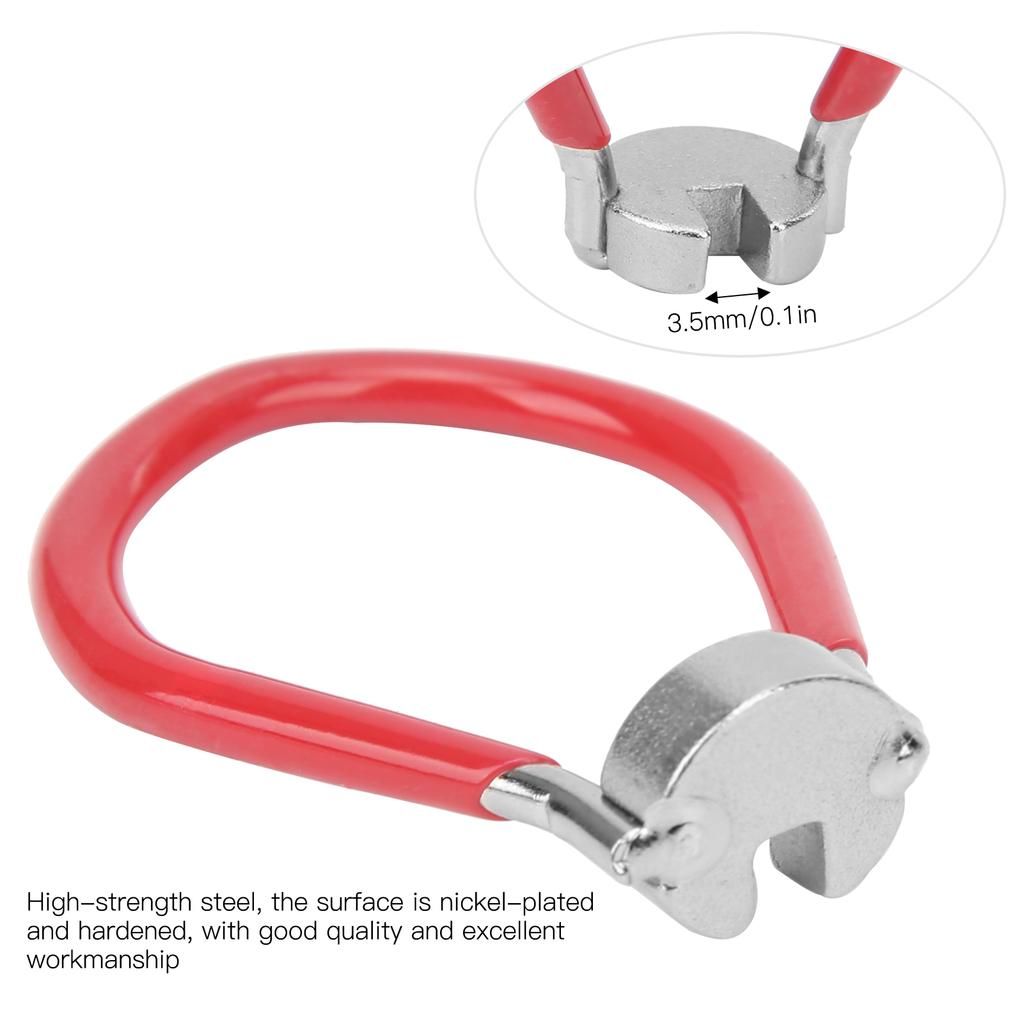 Bicycle Spoke Wrench Bike Wheel Steel Spokes Adjustment Wrench Cycling Repair ToolsRed