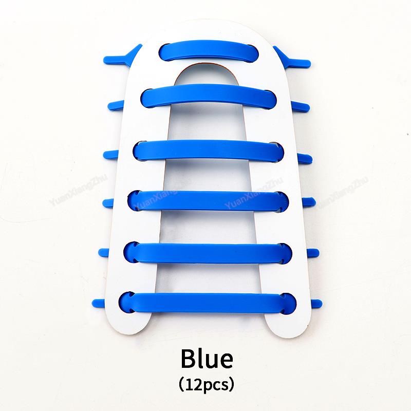 12 Stück Elastische Schnürsenkel für Sneaker Silikon Dehnbare Schnürsenkel Ohne Binden Schnürsenkel für Kinderschuhe Gummiband Schnürsenkel Schnürsenkel