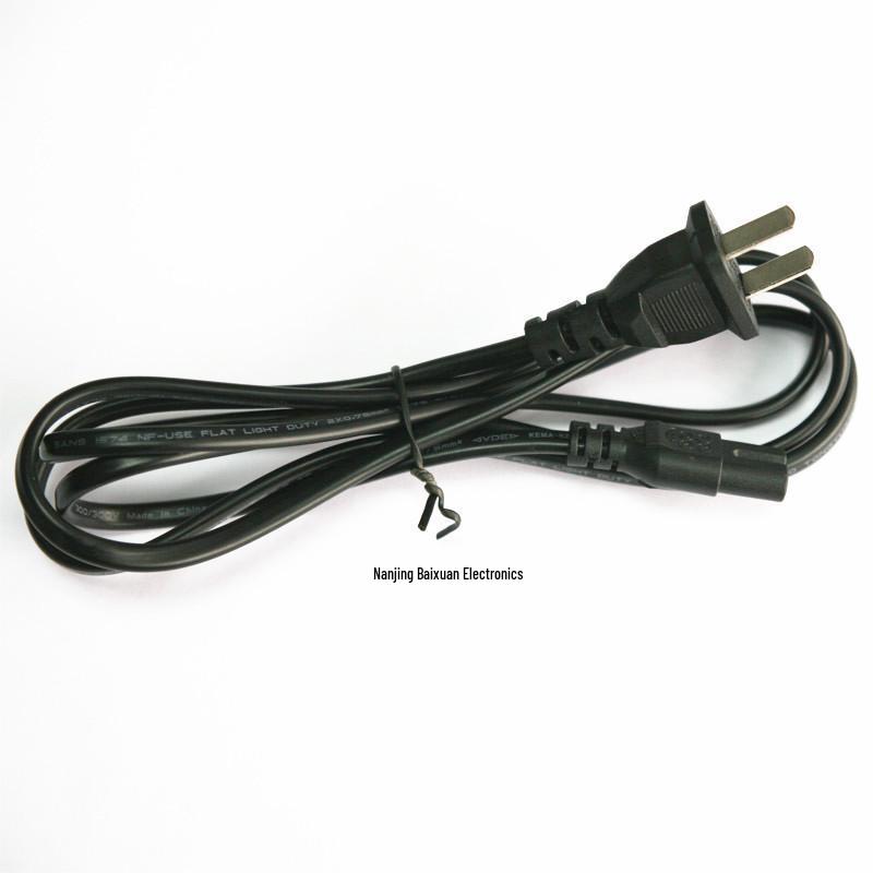 3C Certified IEC320-C8 1.5M Two-Core AC Power Input Cable