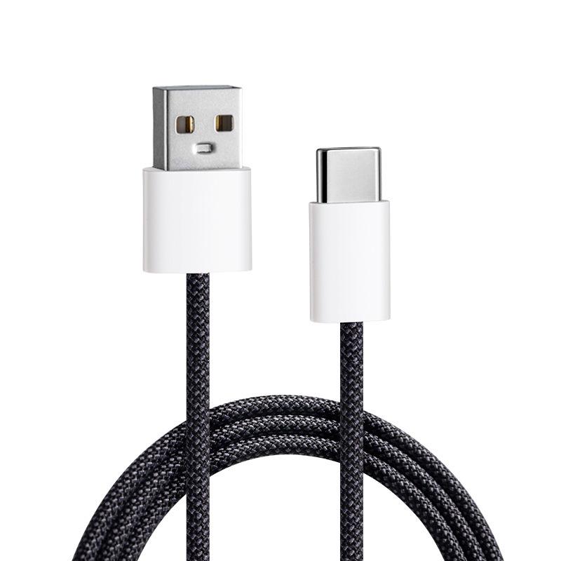 Dual Type-C Fast Charging Cable for Apple & Android Devices Type-C Black