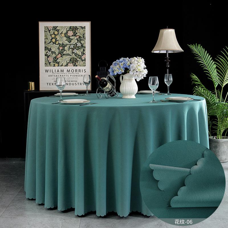 Hotel Round Tablecloth Fabric Restaurant Tablecloth Hotel Banquet Large Round Table Tablecloth Household Round Table Tablecloth