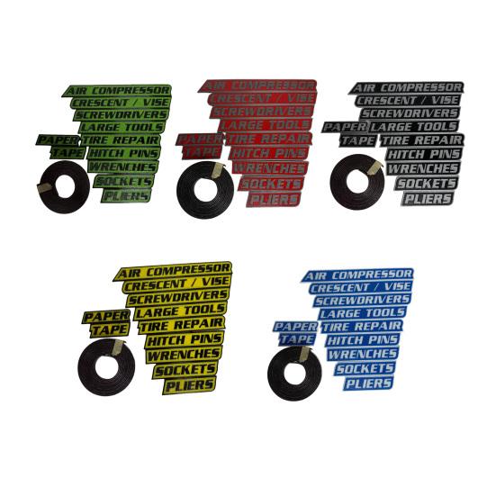 1 Set Magnetic Toolbox Label Easy To Read Reusable 3D Magnetic Tool Chest Organizer Tag Multi-functional Toolboxes Drawers Marker Organization Label