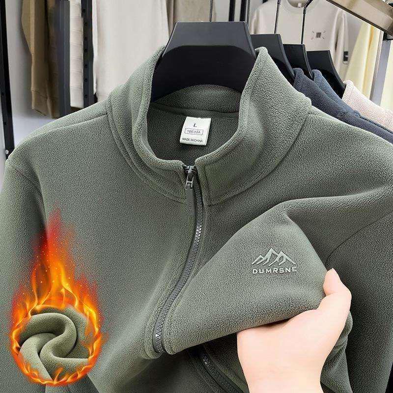 Hochwertiger dicker Reißverschluss-Cardigan-Pullover aus Fleece für Herren für Herbst/Winter