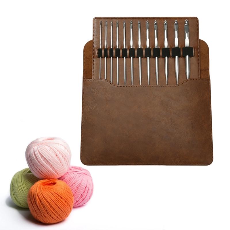 Interchangeable Circular Knitting Needle Tunisian Crochet Hook Set 3mm-10.0mm Carpet Crochet Hook Set with Storage Bag