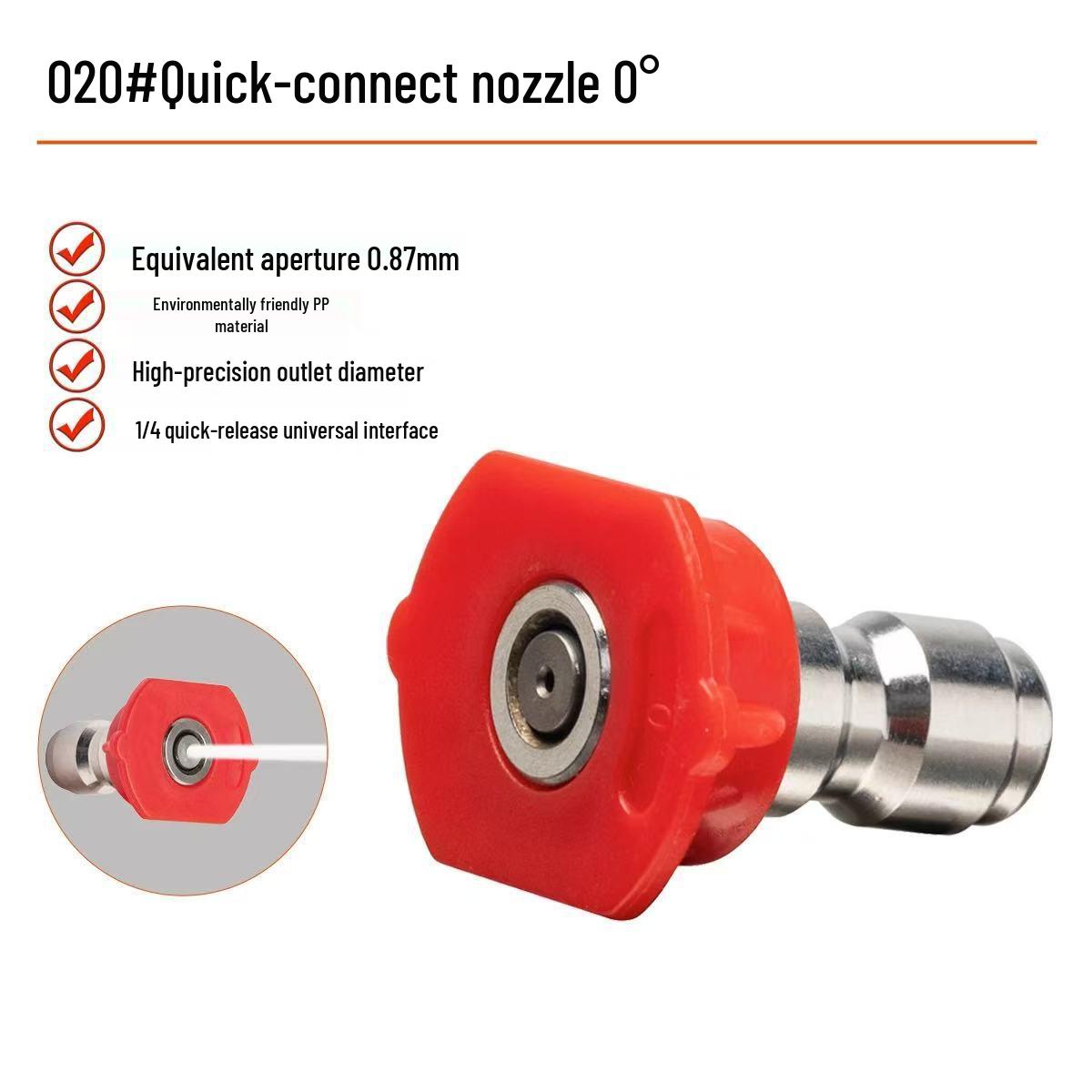 25° Quick Connect Nozzle for High-Pressure Car Washer