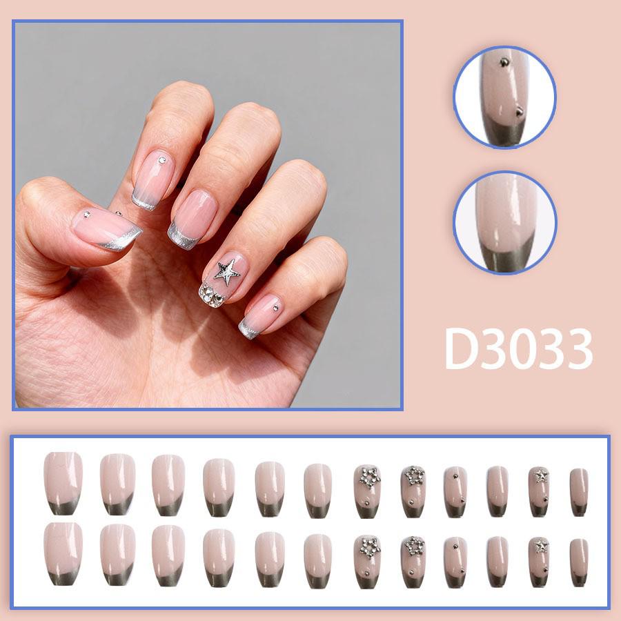 Star & Moon Series: Mocha Aurora Nails - Sweet, Skin-Brightening, Crushed Diamonds & Pearls Manicure