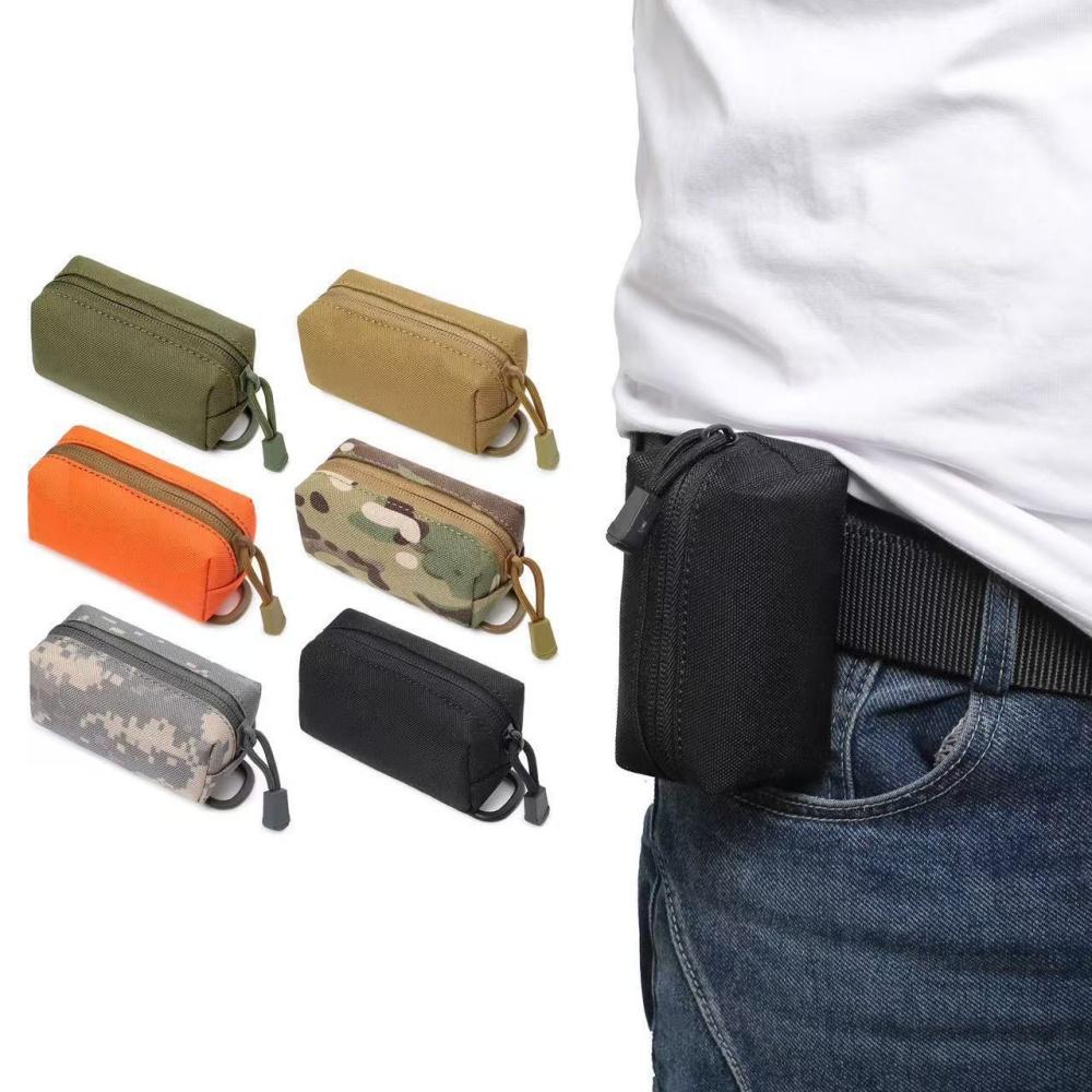 Outdoor Hanging Bag Mini Molle Pouch EDC Wallet Belt Waist Pack Bags Portable Key Organizer Case Men Coin Purse Hiking Camping