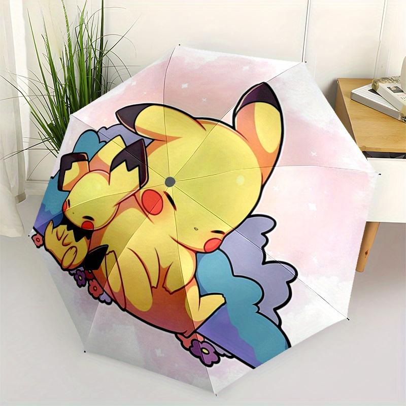 

1pc Pikachu Pattern Umbrella, Fashionable, Personalized, High-Value Folding Umbrella, a Must-Have for Summer, 8-Rib Durable Iron Frame, Tri-Fold