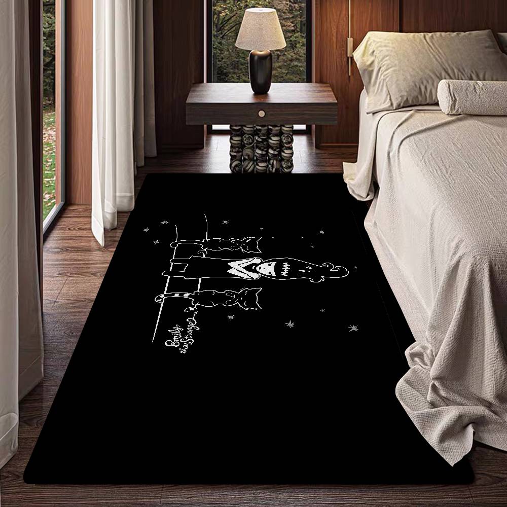 Comics Emily The Strange Floor Mat Rectangle Anti-slip Home Soft Badmat Front Door Indoor Outdoor Mat Hotel Decor Mat