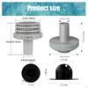 6 Pieces Perforated Strainer Screen Gray and Black Round Connector Piece ThreadedLooking Dome Plug