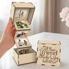 Folding Wooden Photo Storage Box Vintage Flip Cover Memory Box Practical Photo Album Box  Couple