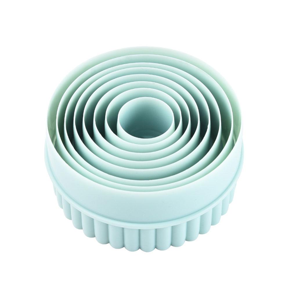 

8 Pieces Set Plastic Cupcake Round ShapeCookie Cutter Mould Two Sided Cookie Press Tool Baking For Home Pastries