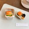Chick Hamburger Refrigerator Magnet Resin Simulated Food Decorative Fridge Magnet Memo Notes Photo Holder for Home Kitchen Office