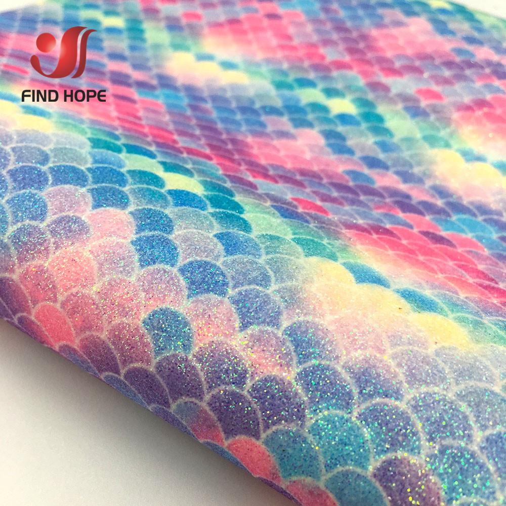 A4 Vegan Leather Sheet Sparkle Rainbow PU Fabric for DIY Phone Case Handmade Earring Bows Hair Clip Kit Miniature Craft Supplies