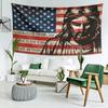 Usa Flag God Tapestry Single Sided 2D Print Soft Polyester Wall Tapestry Bedroom Living Room Dorm Decor Patriotic Faithful Gift
