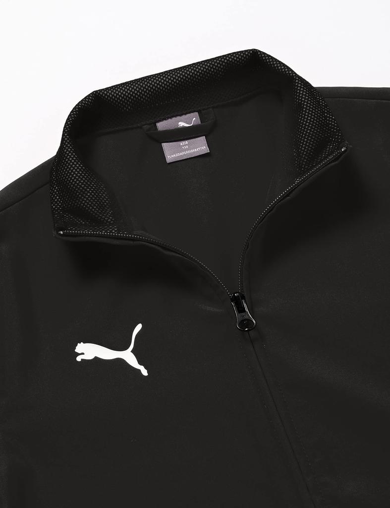 Puma JR Training TEAMRISE Woven 2024 Black and White Size 120 Boys' Jacket, Fall/Winter Colors (03),