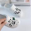 8 Stück Mode Schuhanhänger für Clogs Set Zubehör Lochschuh Schnalle Niedlicher Panda Bambusblatt DIY Schuhdekorationen