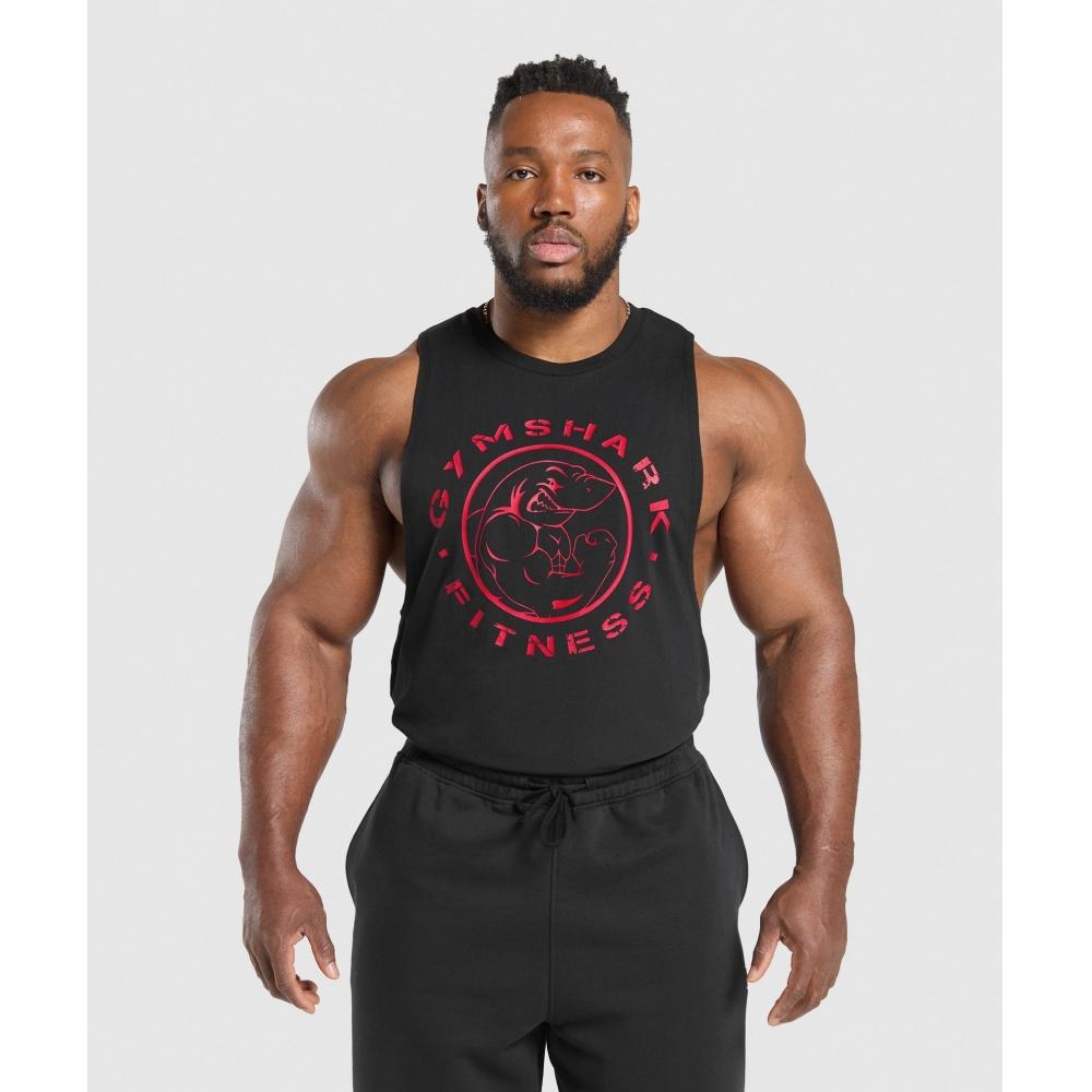 

Gymshark Legacy Drop Arm Tank Black Conditioning Red A5a2z Bc1d S