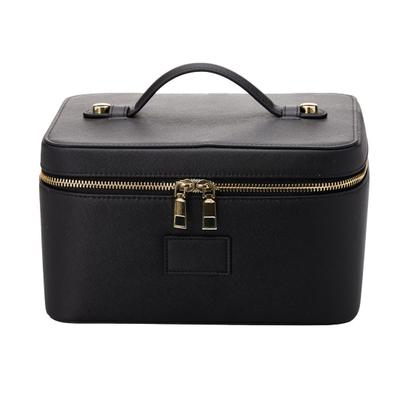 Travel Cosmetic Case Makeup Organizer with Removable Divider Waterproof Faux Leather Makeup Case Toiletry Bag for Vacation Women Vanity