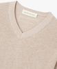 MAN ON THE BOON Linen Blend V-Neck Knit Pullover_Beige 4716113007